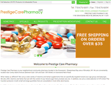 Tablet Screenshot of prestigecarepharmacy.com